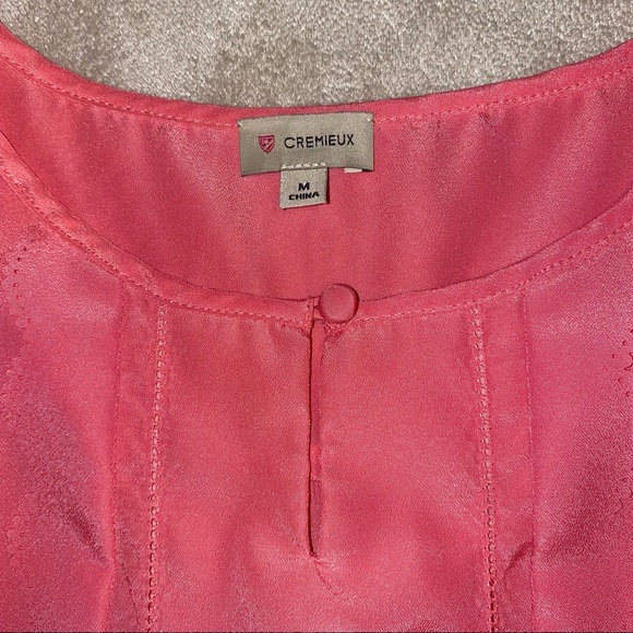 Daniel Cremieux Salmon Scalloped Sleeveless Blouse Size M - Picture 7 of 8